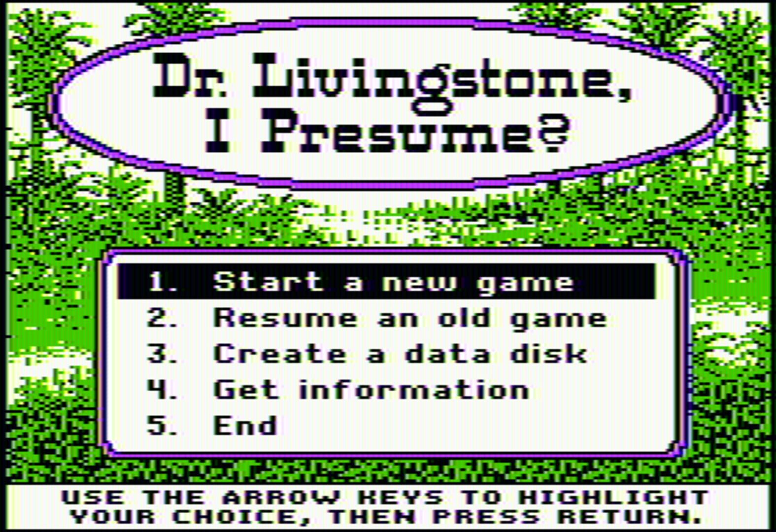 Dr. Livingstone, I Presume? (1992)