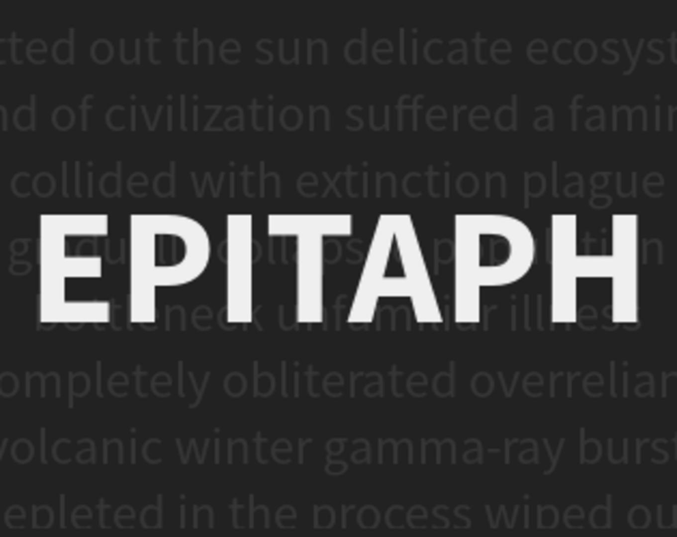 Epitaph Cover