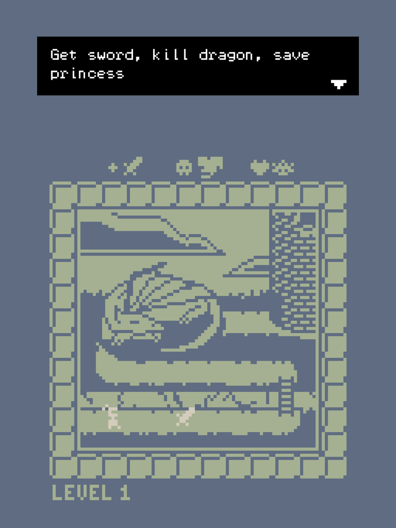 Get sword, kill dragon, save princess Cover