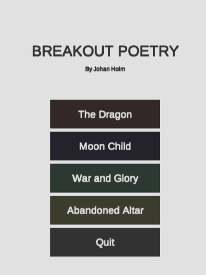 Breakout Poetry (2020)