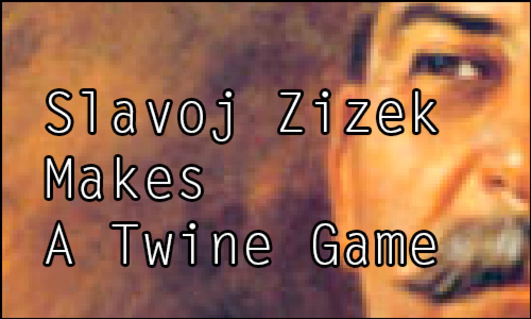 Slavoj Zizek Makes A Twine Game (2013)