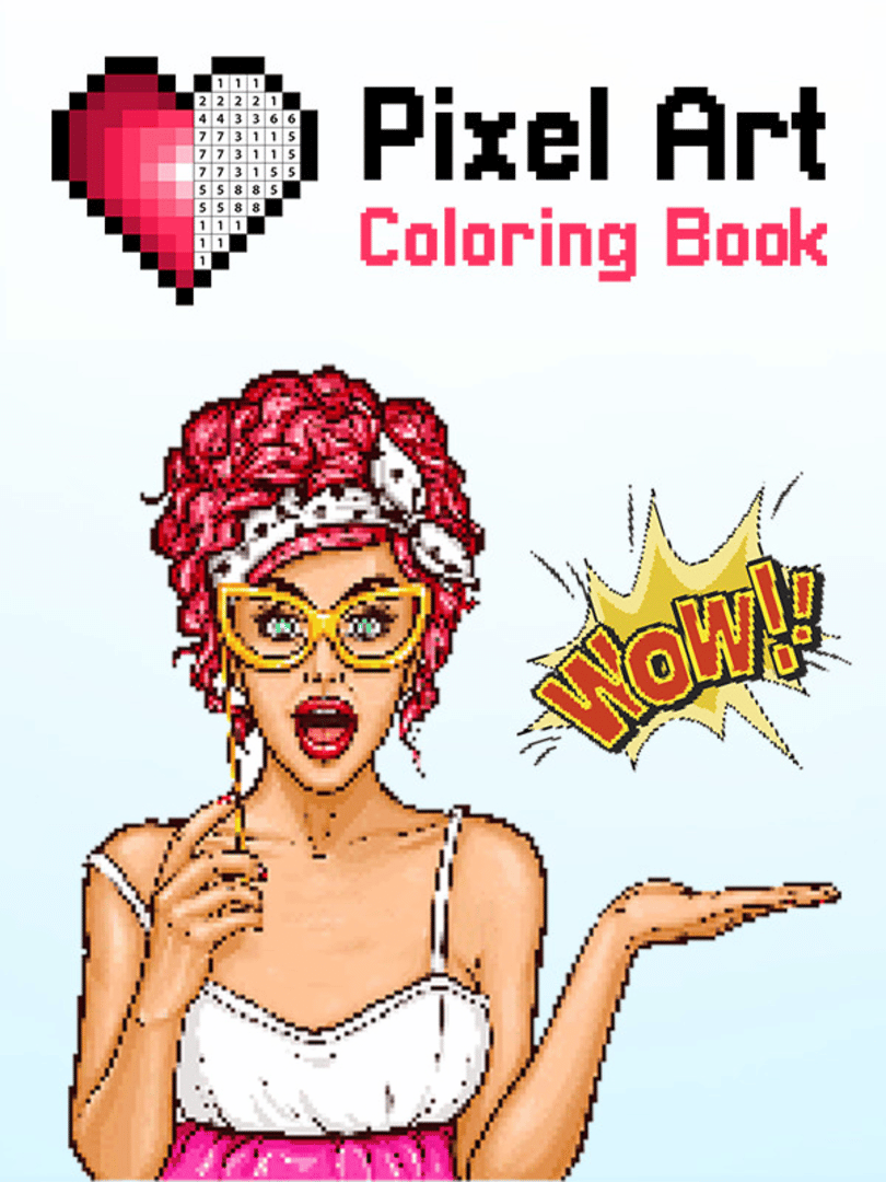 Pixel Art Coloring Book Cover