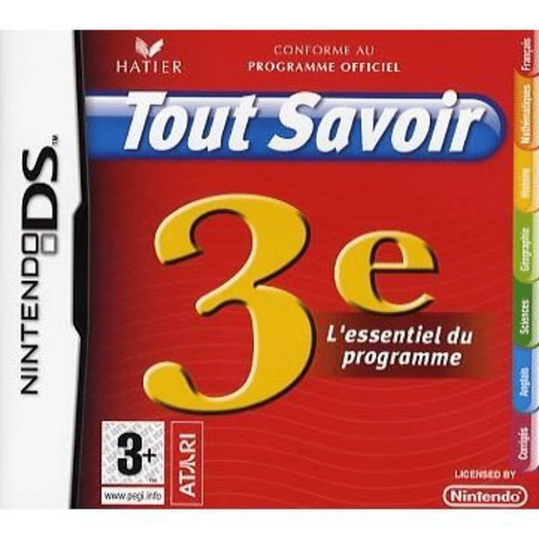 Tout Savoir: 3E Cover