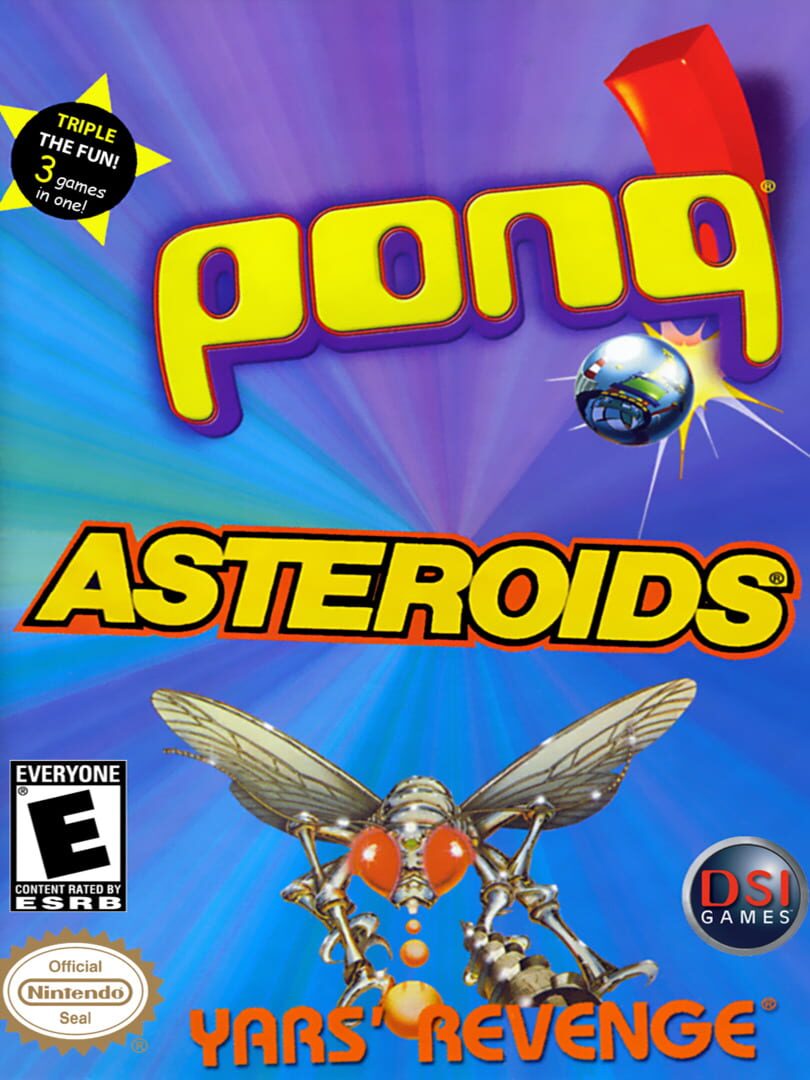 Asteroids / Pong / Yars' Revenge