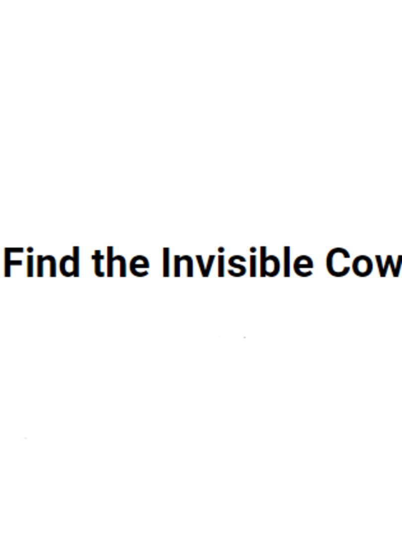 Find the Invisible Cow (2021)