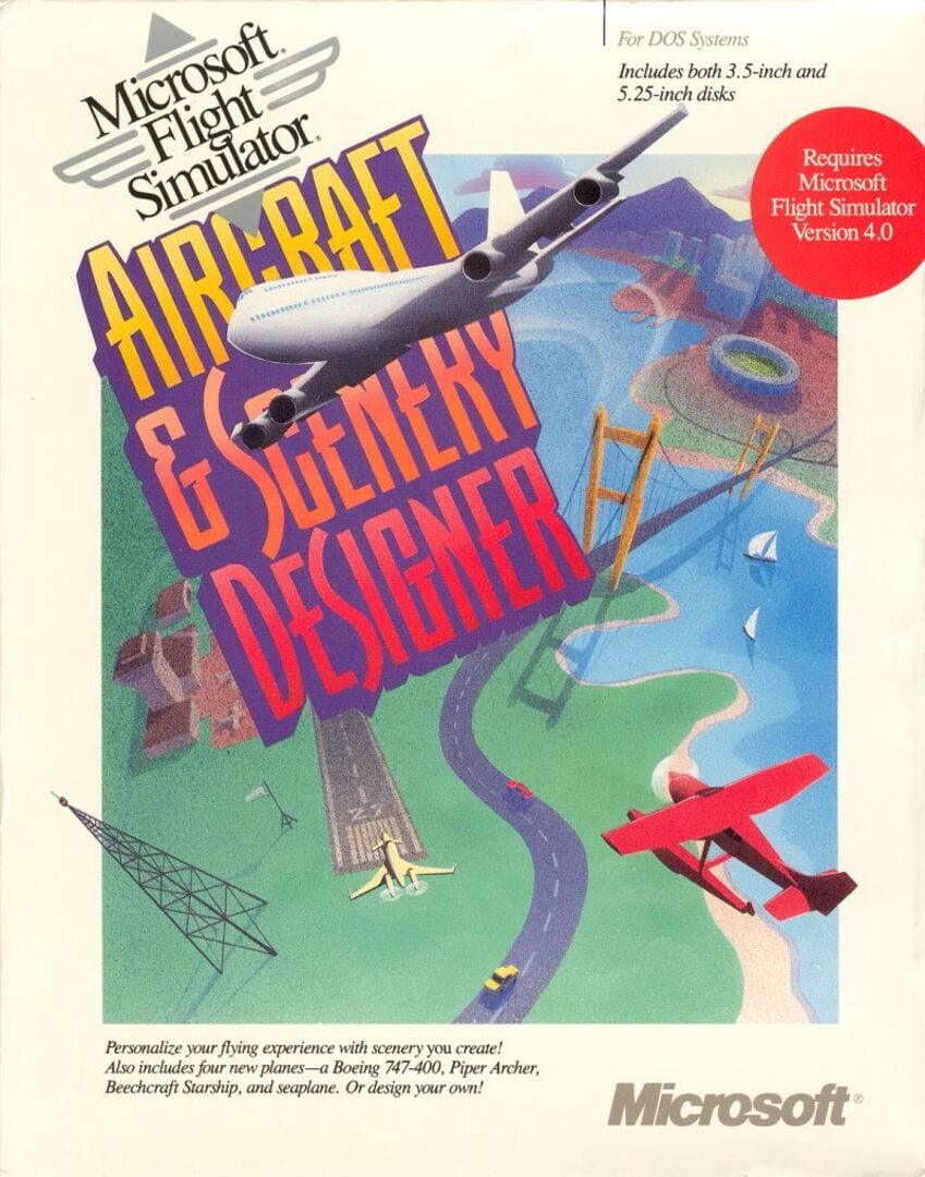 Microsoft Flight Simulator 4.0: Aircraft & Scenery Designer (1990)