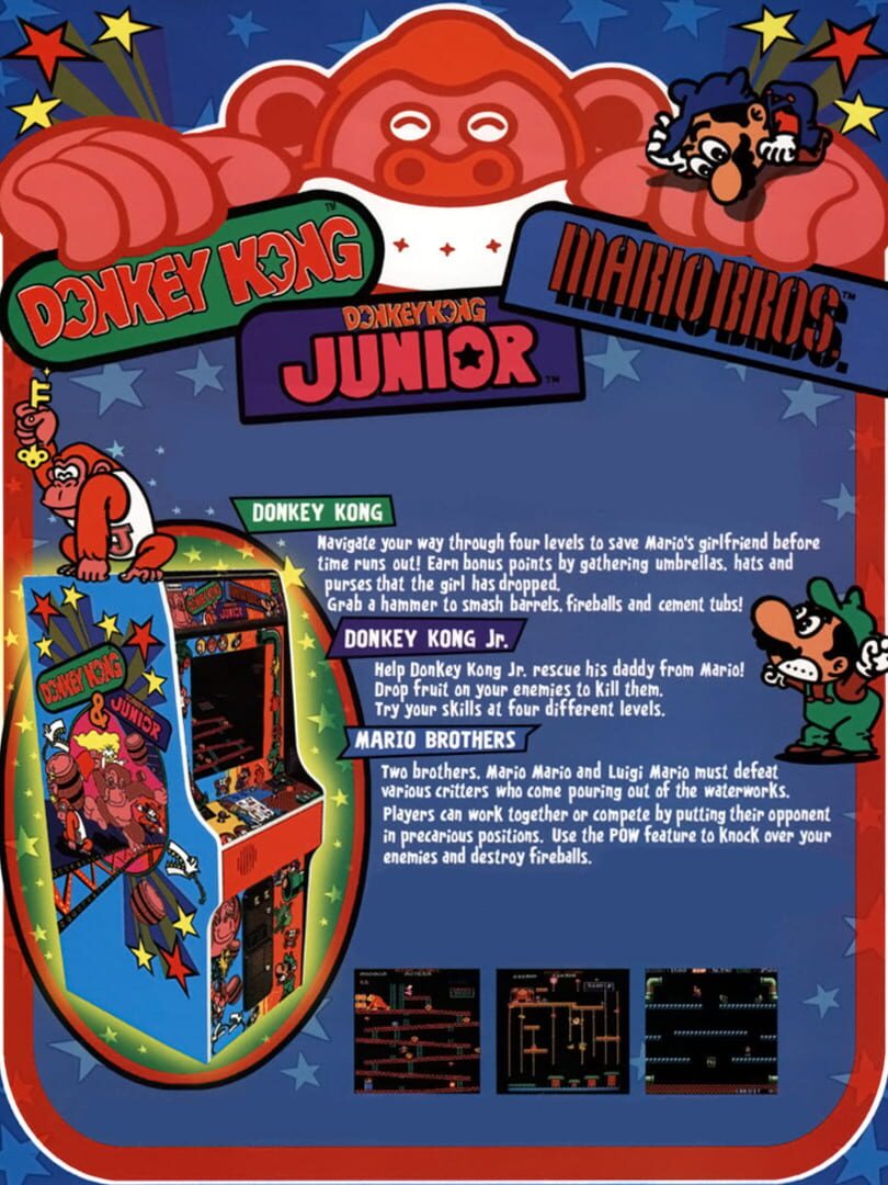 Donkey Kong/Donkey Kong Jr./Mario Bros. cover art