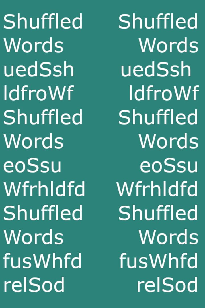 Cover image of Shuffled Words