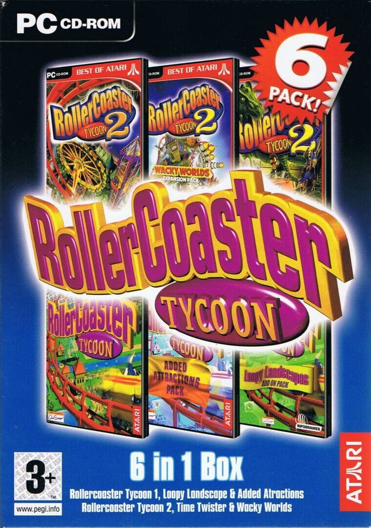RollerCoaster Tycoon 6 Pack cover art