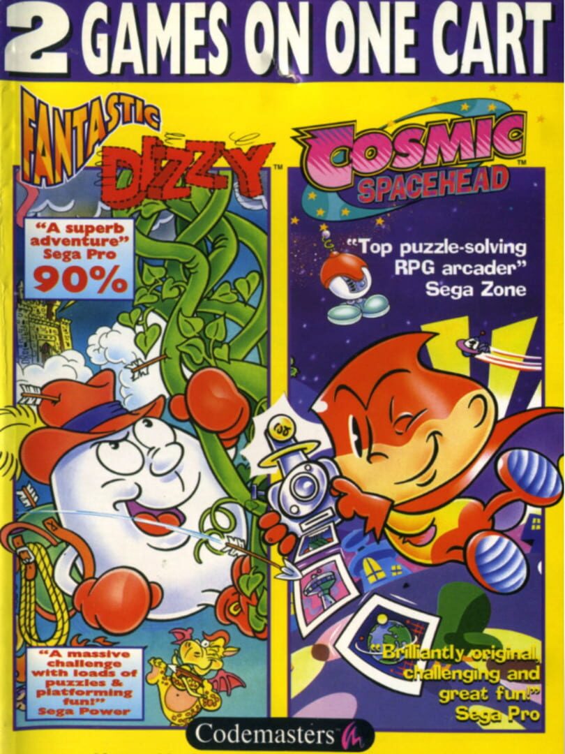 Bundle : Codemasters 2 in 1: Fantastic Dizzy + Cosmic Spacehead
