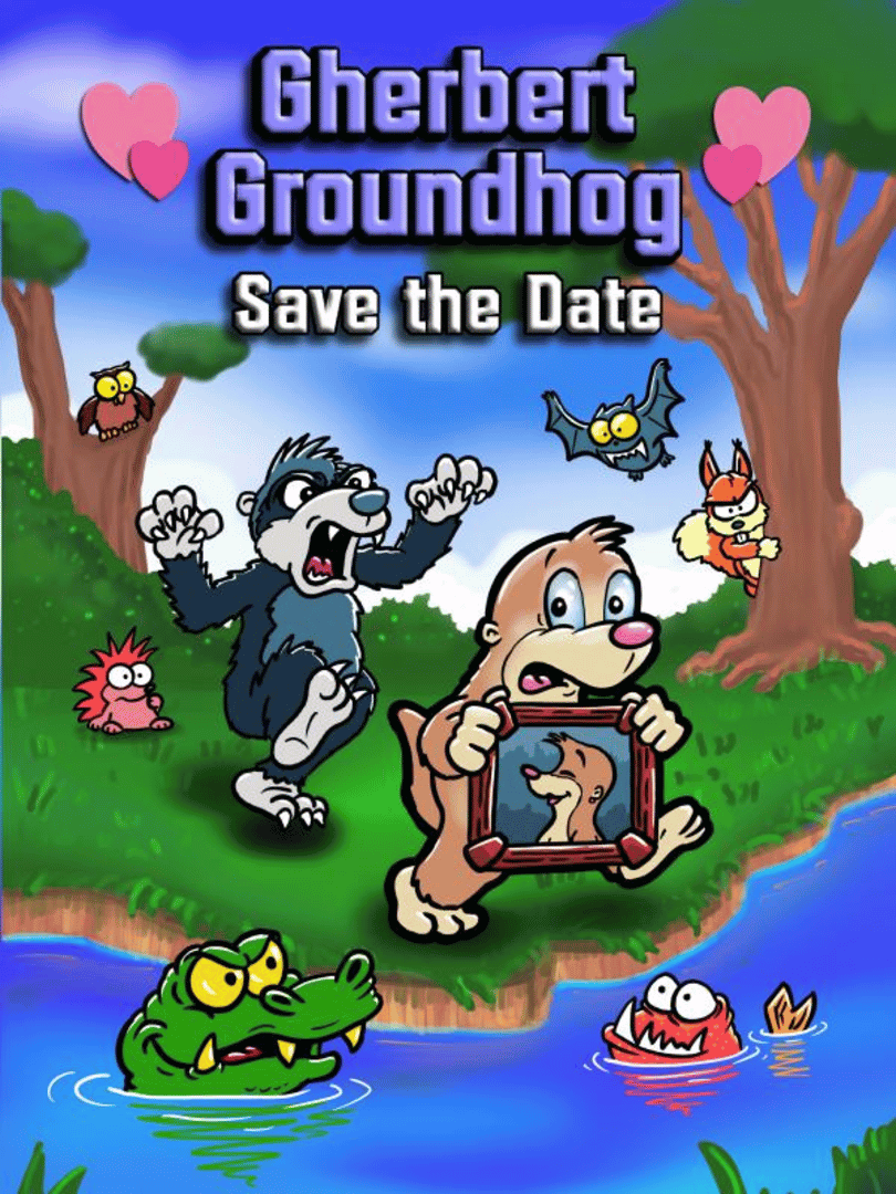 Gherbert Groundhog in Save the Date Cover