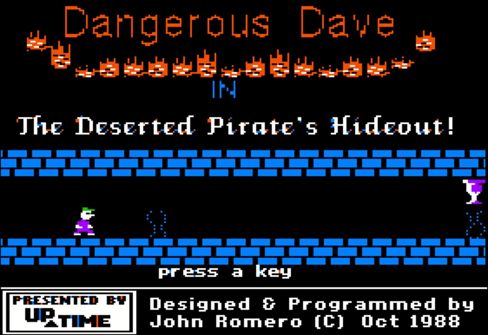 Dangerous Dave in the Deserted Pirate's Hideout