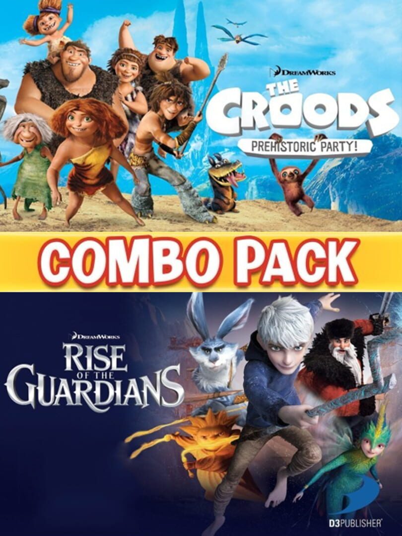 The Croods: Prehistoric Party and Rise of the Guardians Combo Pack cover art