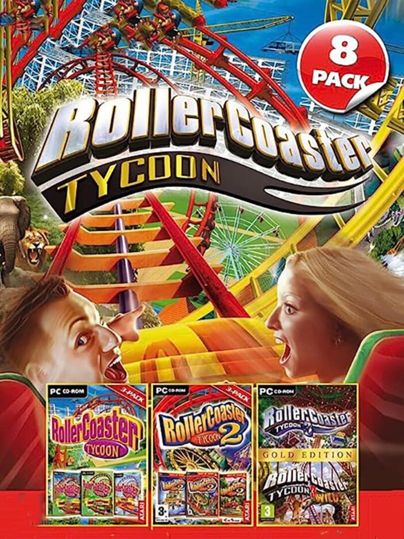 RollerCoaster Tycoon 8 pack cover art
