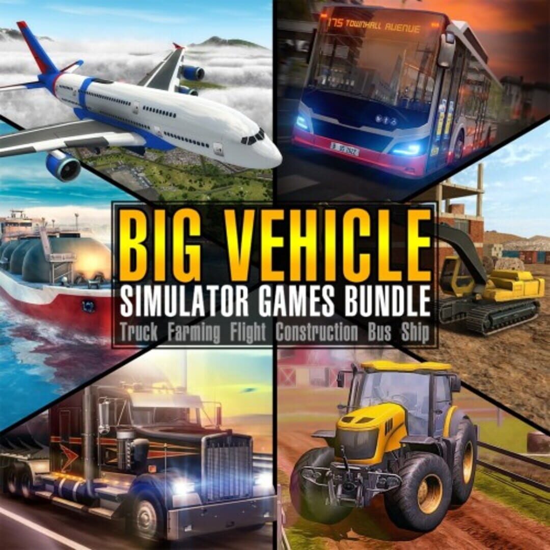 Big Vehicle Simulator Games Bundle: Truck Farming Flight Construction Bus Ship (2023)