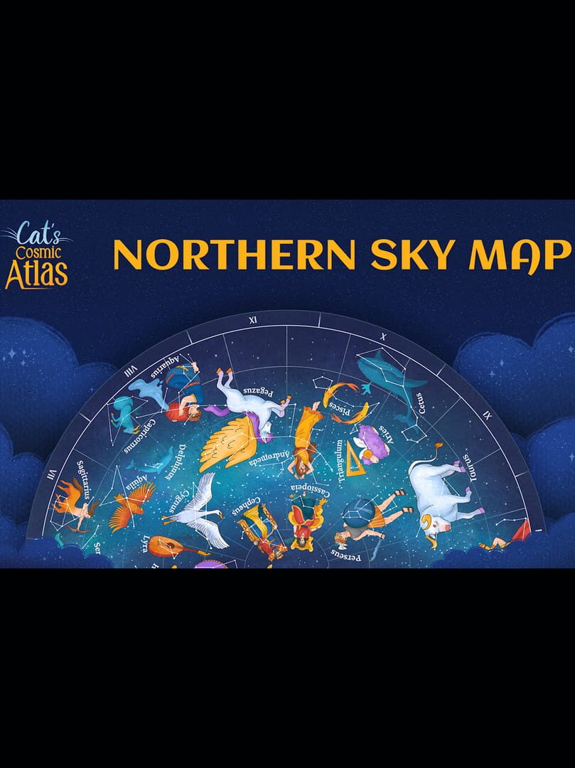 Cover image of Cat's Cosmic Atlas: Northern Sky Map