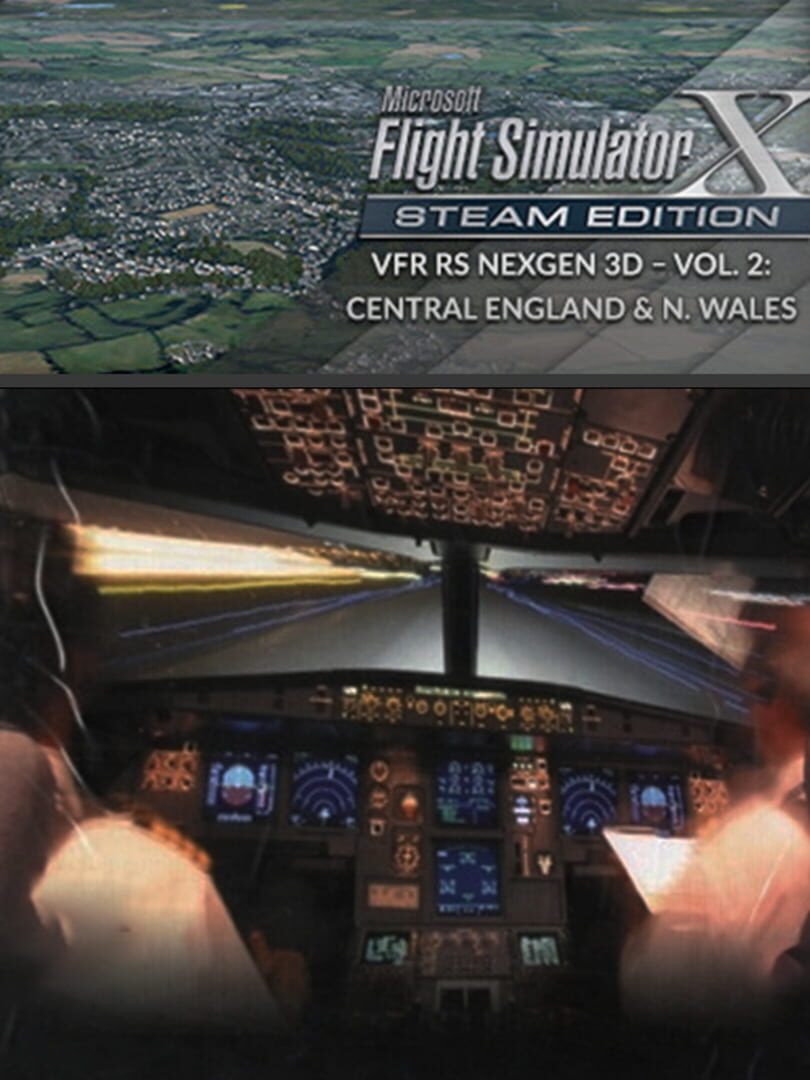 Microsoft Flight Simulator X: Steam Edition - VFR Real Scenery NexGen 3D: Vol. 2 - Central England and North Wales cover art