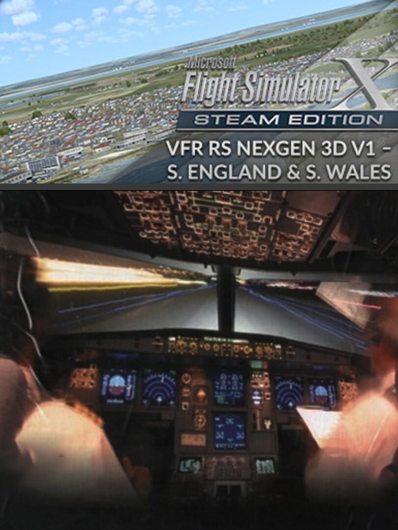 Microsoft Flight Simulator X: Steam Edition - VFR Real Scenery NexGen 3D: Vol.1 - Southern England and South Wales cover art