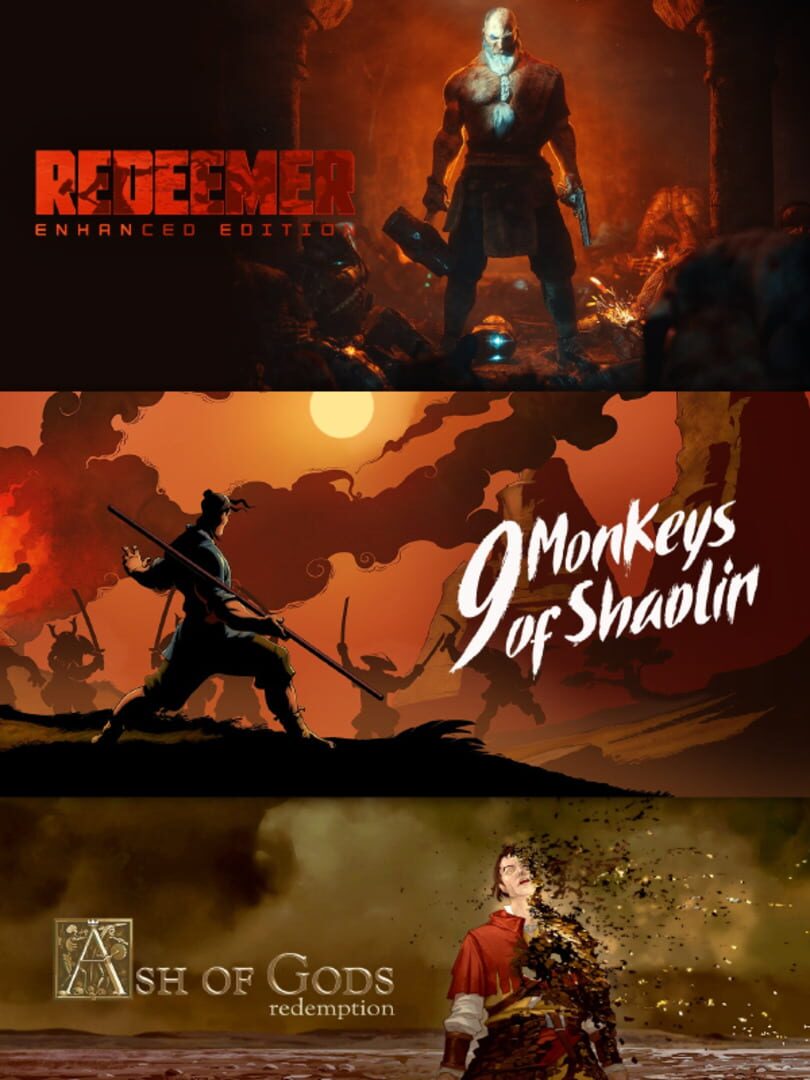 Bundle : 9 Monkeys of Shaolin + Ash of Gods + Redeemer: Bundle