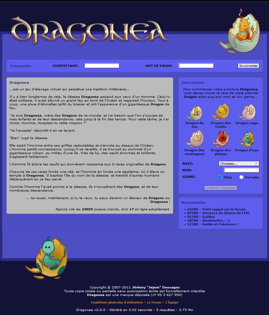 Jeu : Dragonea