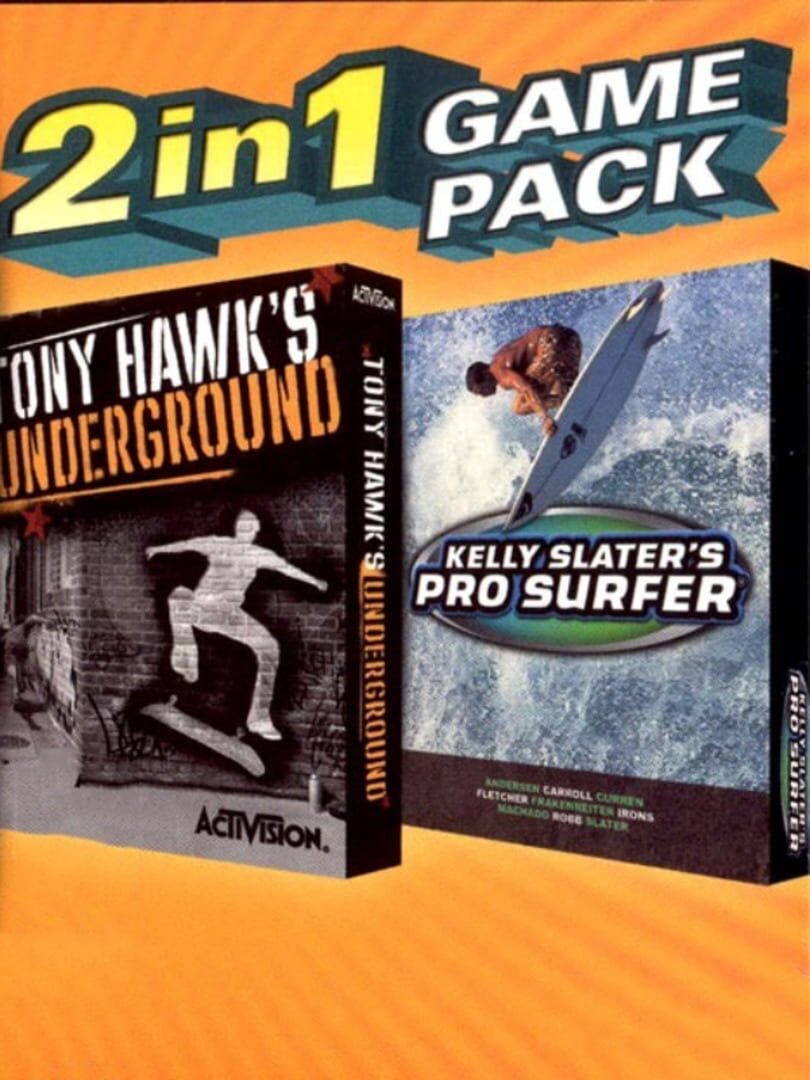 2 In 1 Game Pack: Tony Hawk's Underground + Kelly Slater's Pro Surfer cover art