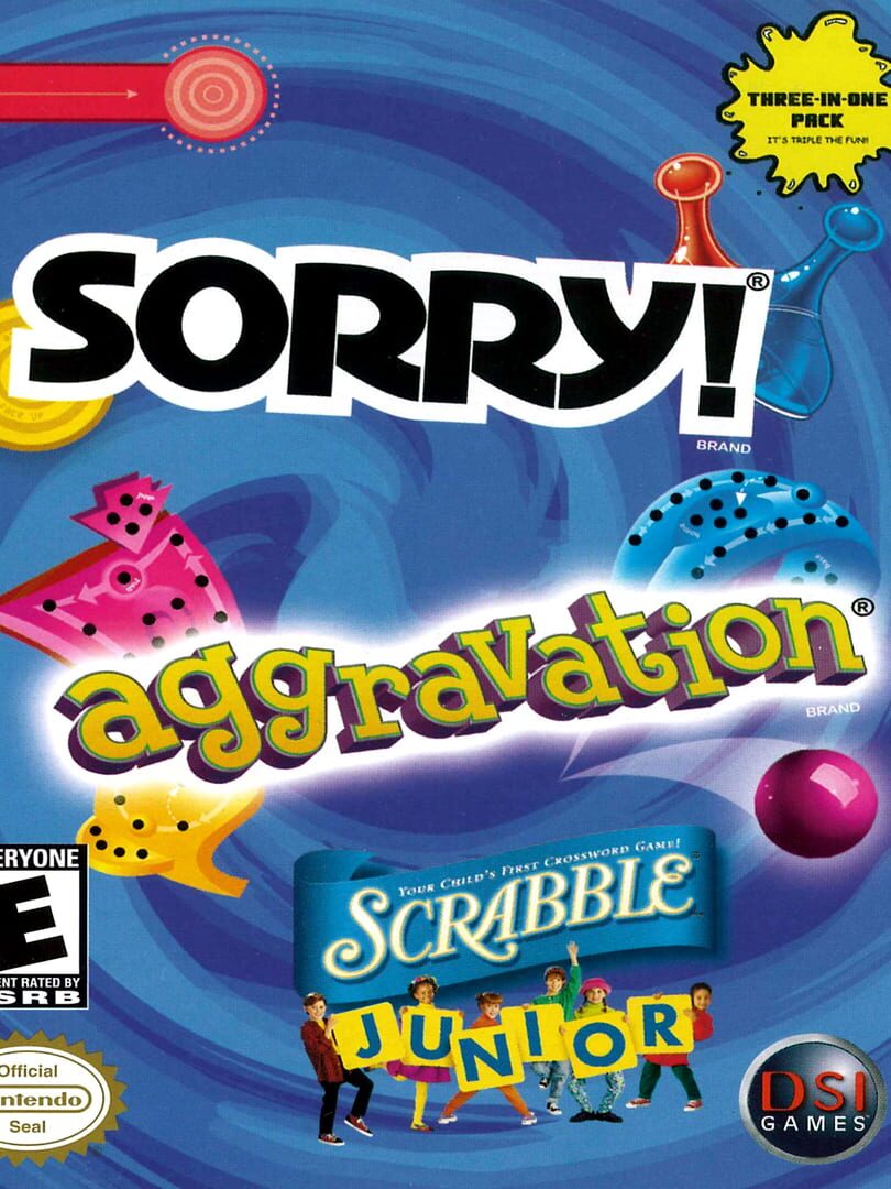 Cover image of Sorry! / Aggravation / Scrabble Junior