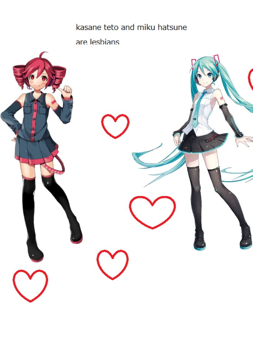 Jeu : Kasane Teto and Hatsune Miku are Lesbians