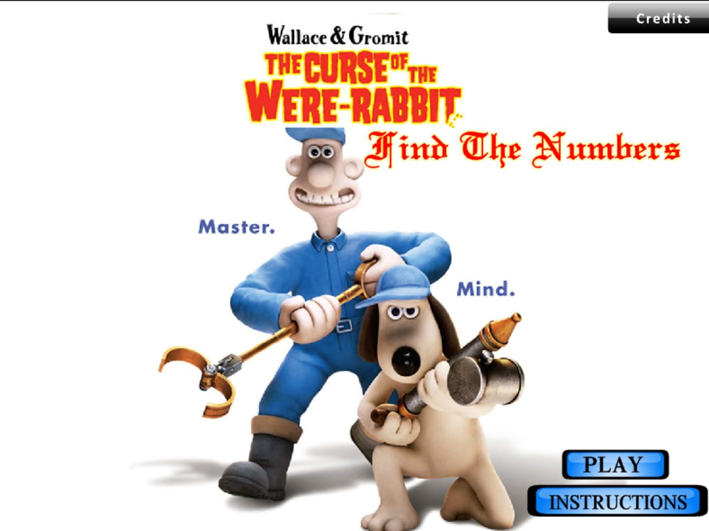 Jeu : Wallace and Gromit: Find the Numbers