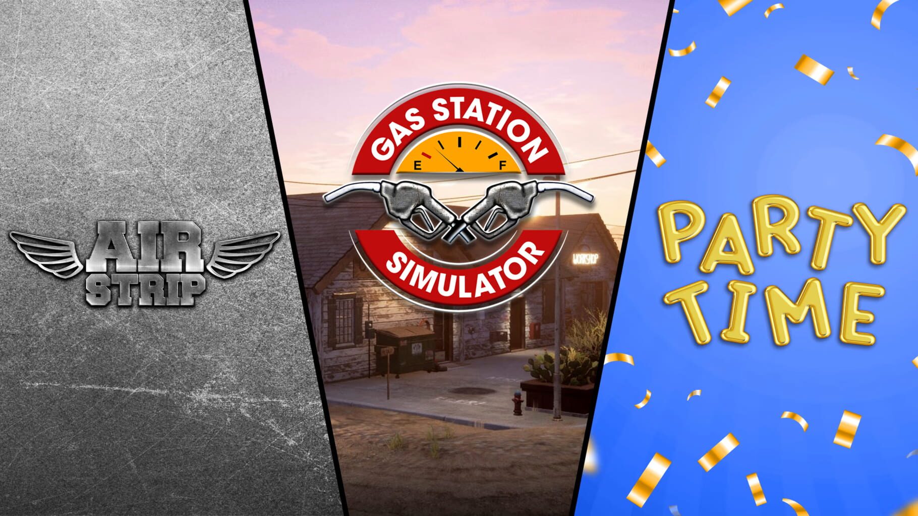 Cover image of Gas Station Simulator, Airstrip DLC and Party Time DLC Bundle
