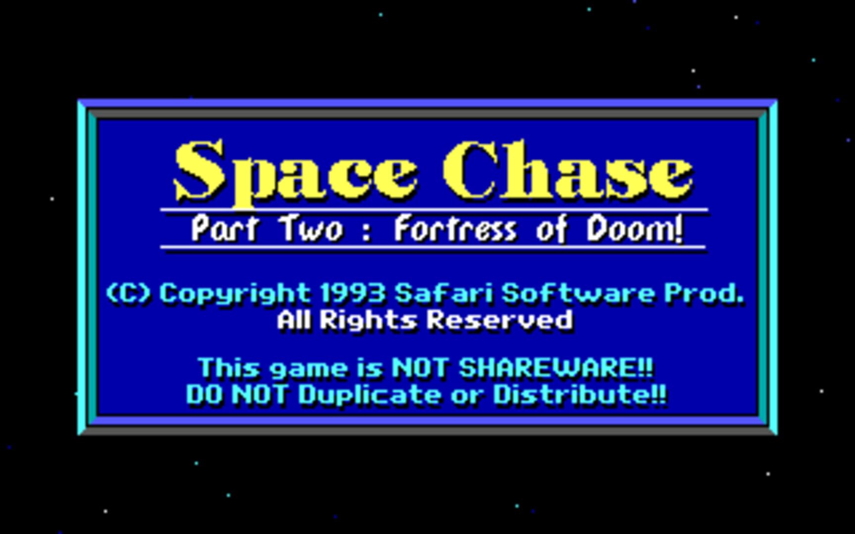 Jeu : Space Chase II: Fortress of Doom!