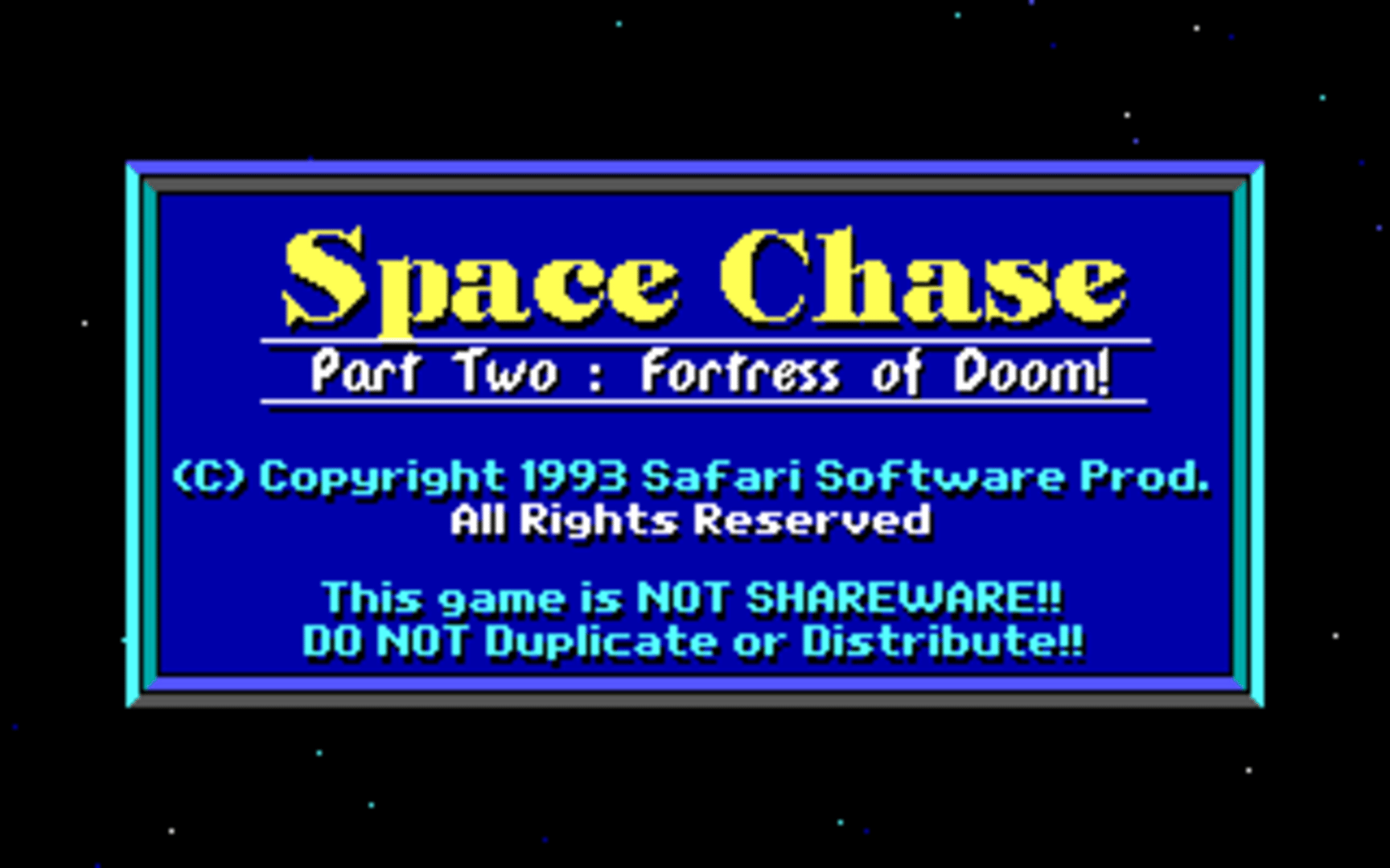 Space Chase II: Fortress of Doom! Cover