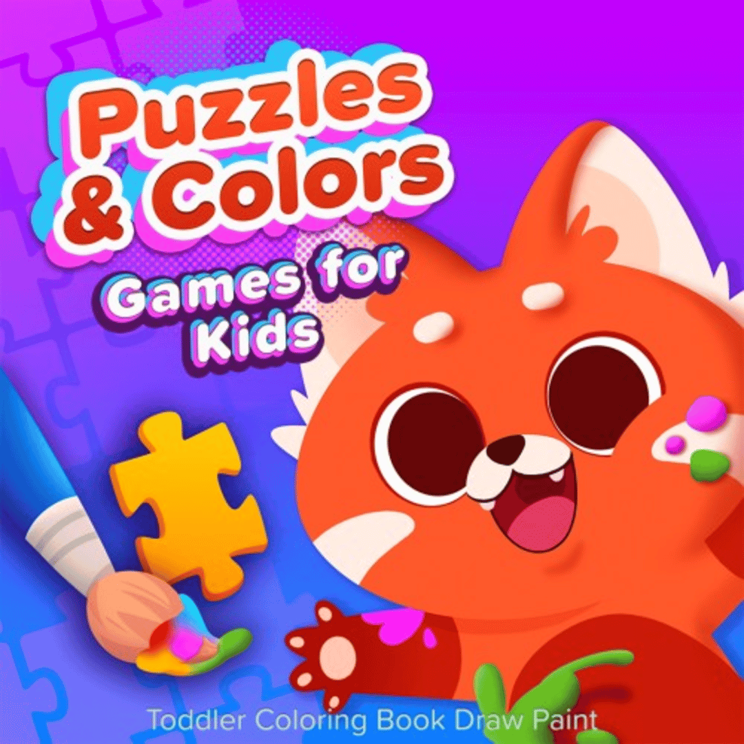 Puzzles & Colors: Games for Kids - Toddler Coloring Book Draw Paint Cover