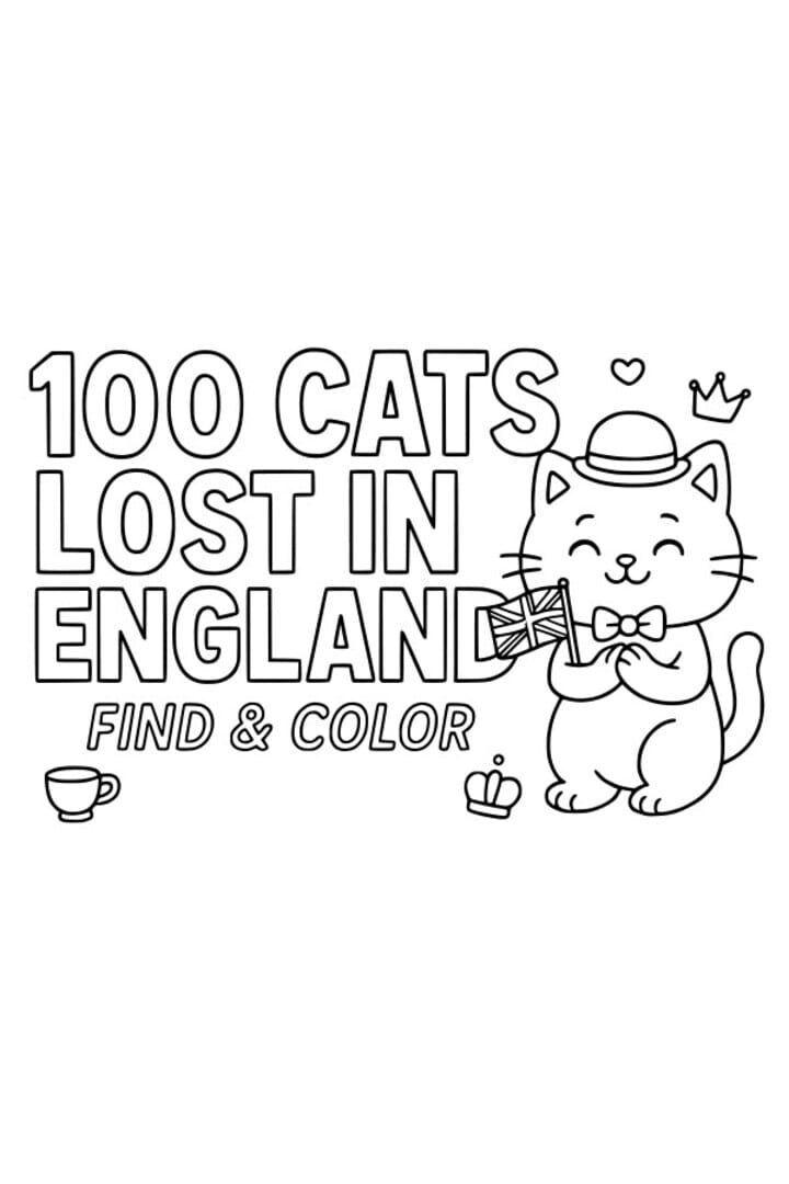 100 Cats Lost in England Find & Color