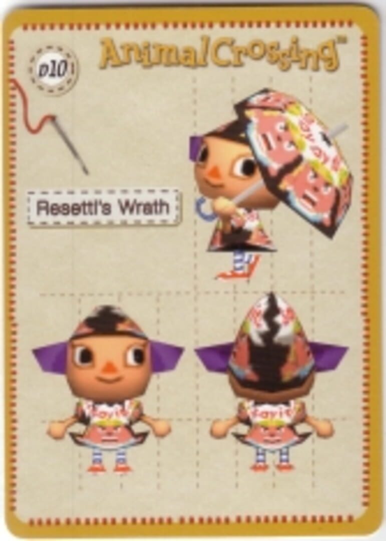 Animal Crossing-e: D10 - Design Card: Resetti's Wrath