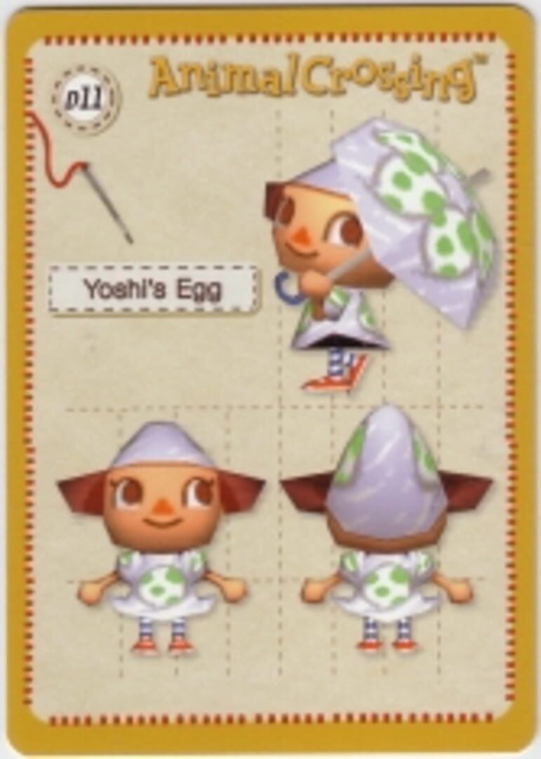 Animal Crossing-e: D11 - Design Card: Yoshi's Egg