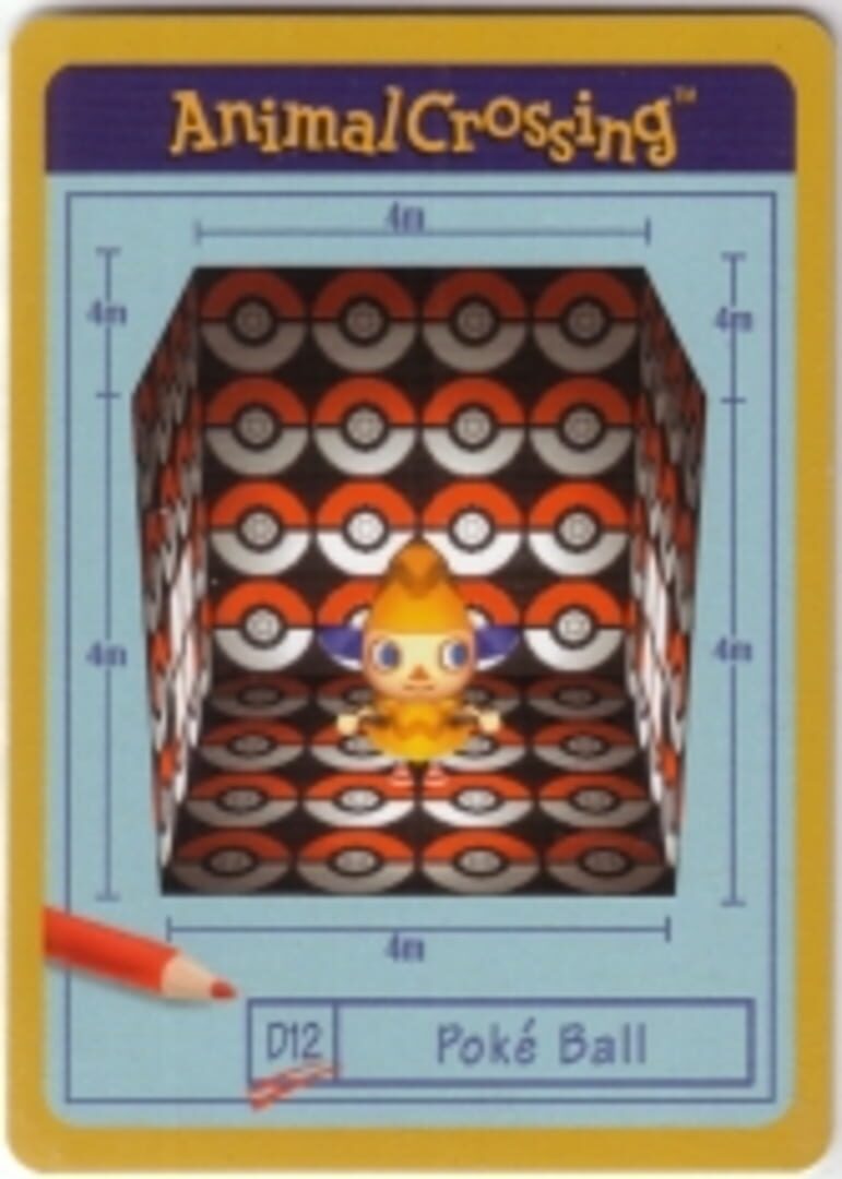 Animal Crossing-e: D12 - Design Card: Poké Ball