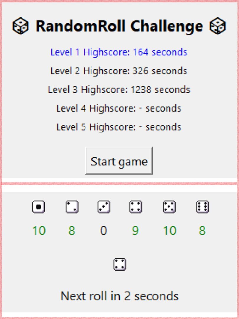 RandomRoll Challenge