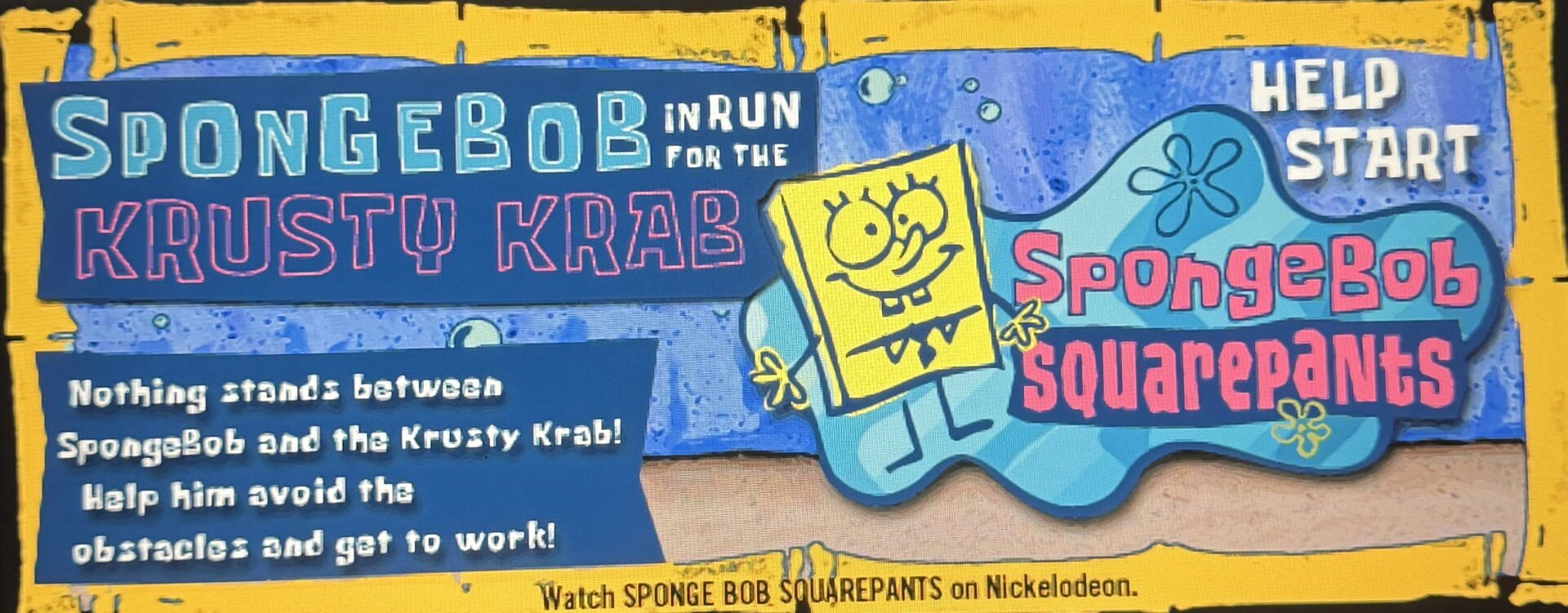 SpongeBob in Run For The Krusty Krab