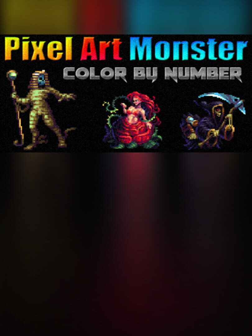 Pixel Art Monster: Color by Number