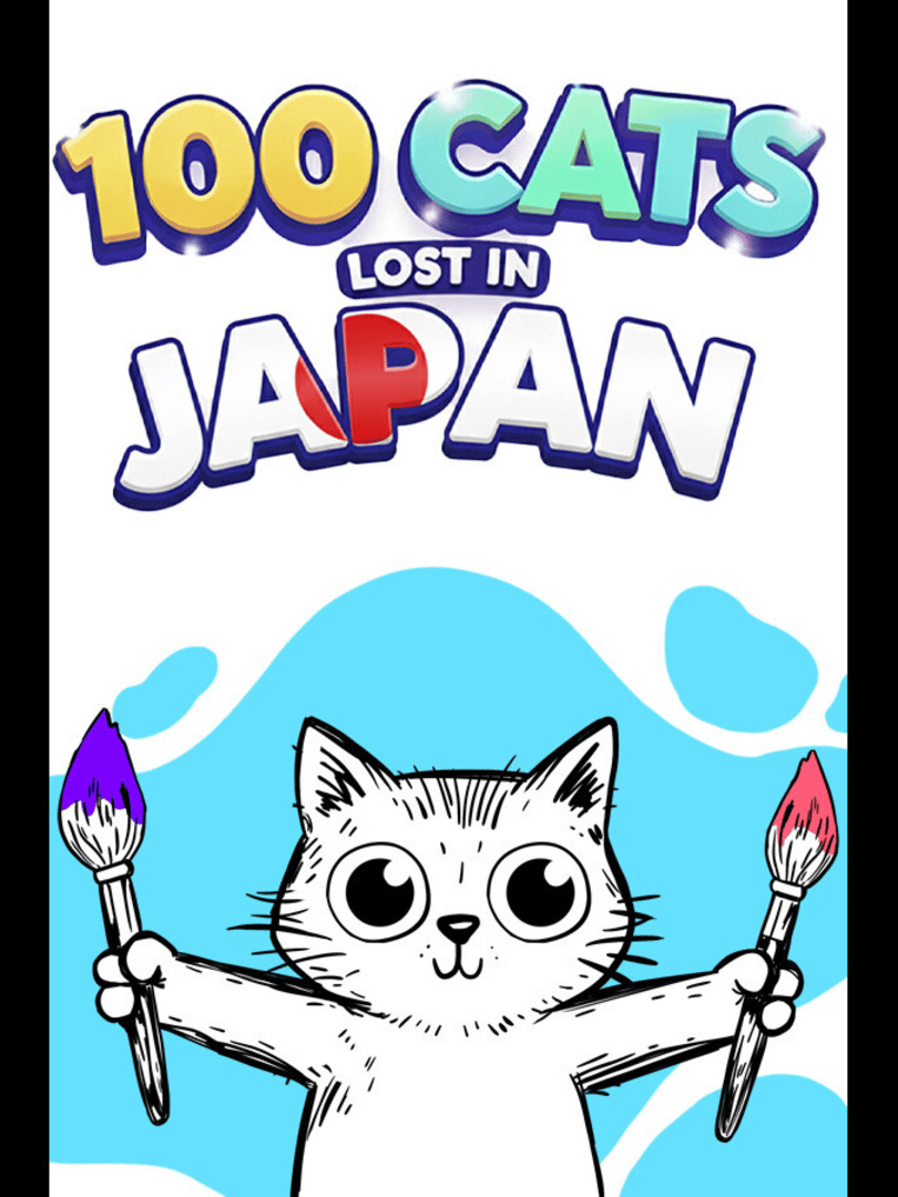 100 Cats Lost in Japan Find & Color Cover
