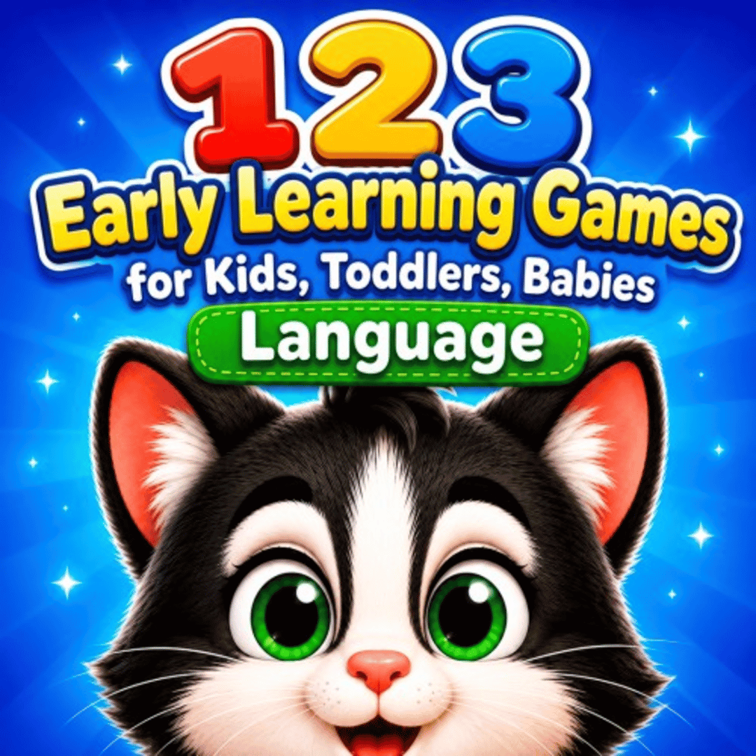 123 Early Learning Games for Kids, Toddlers, Babies: Language Cover