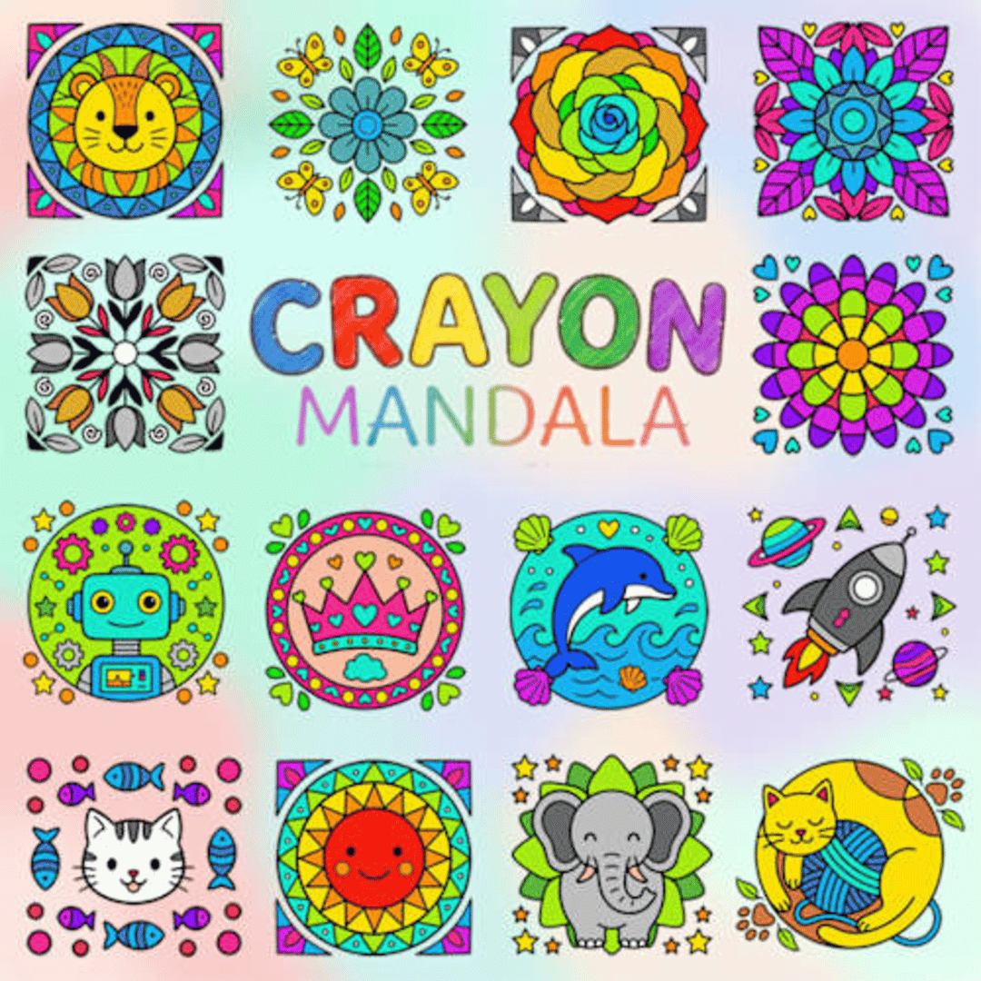 Crayon Mandala Cover