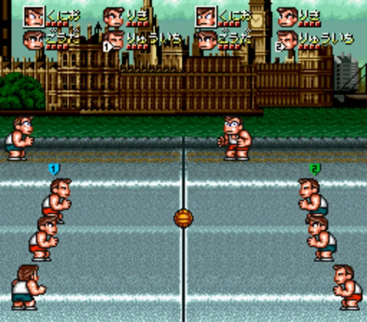 Captura de pantalla - Kunio-kun no Dodgeball Da yo Zenin Shuugou!: Tournament Special