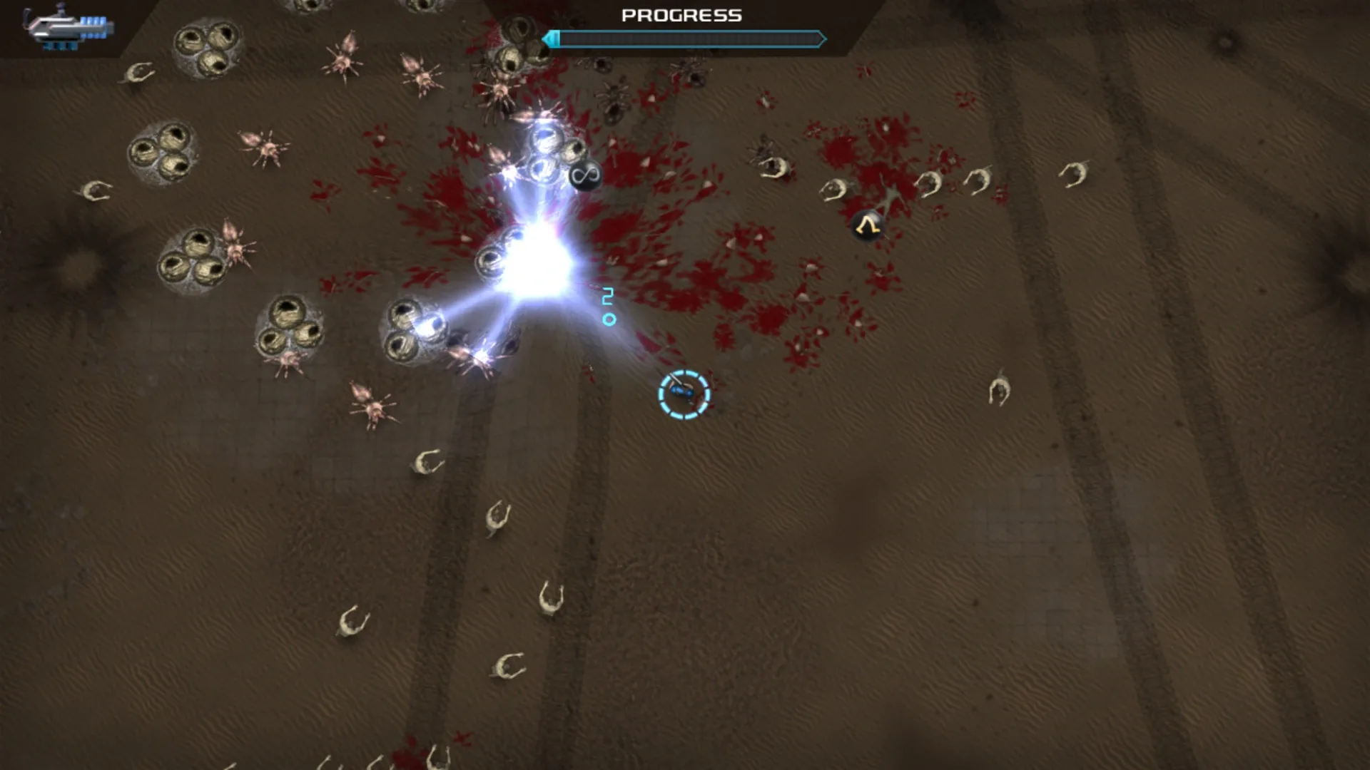 Captura de pantalla - Crimsonland