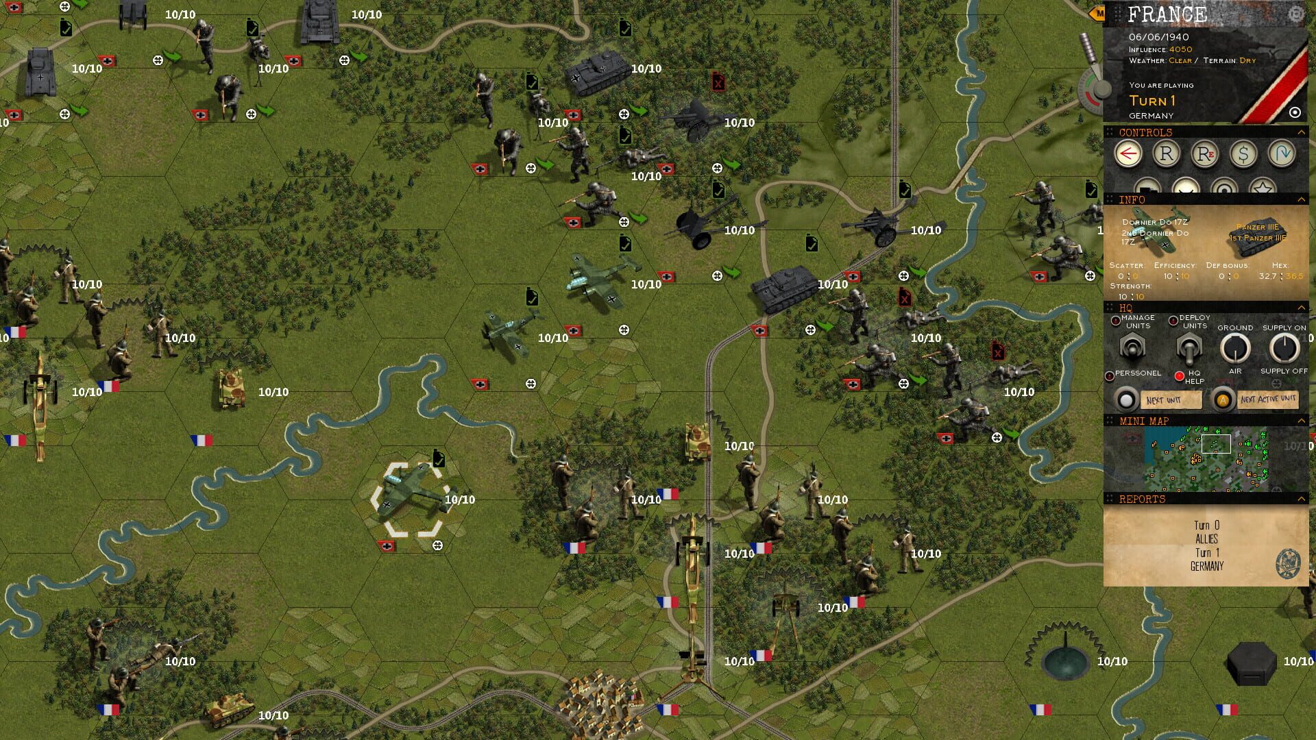 Klotzen! Panzer Battles - Screenshot
