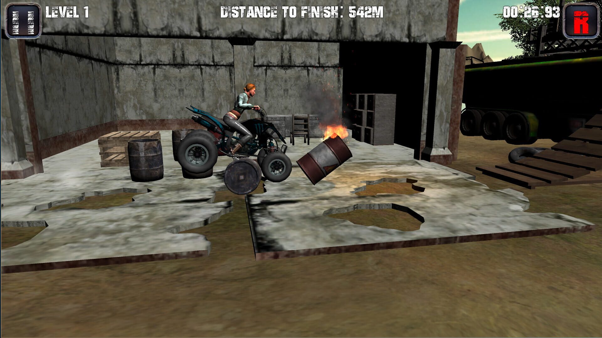 Motorcycle, tricycle, ATV hill racing - Screenshot