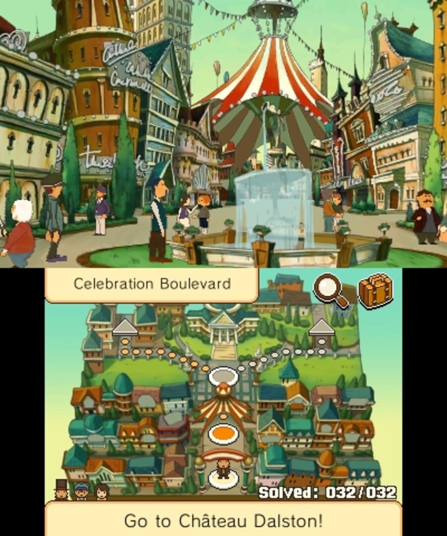 Captura de pantalla - Professor Layton and the Miracle Mask