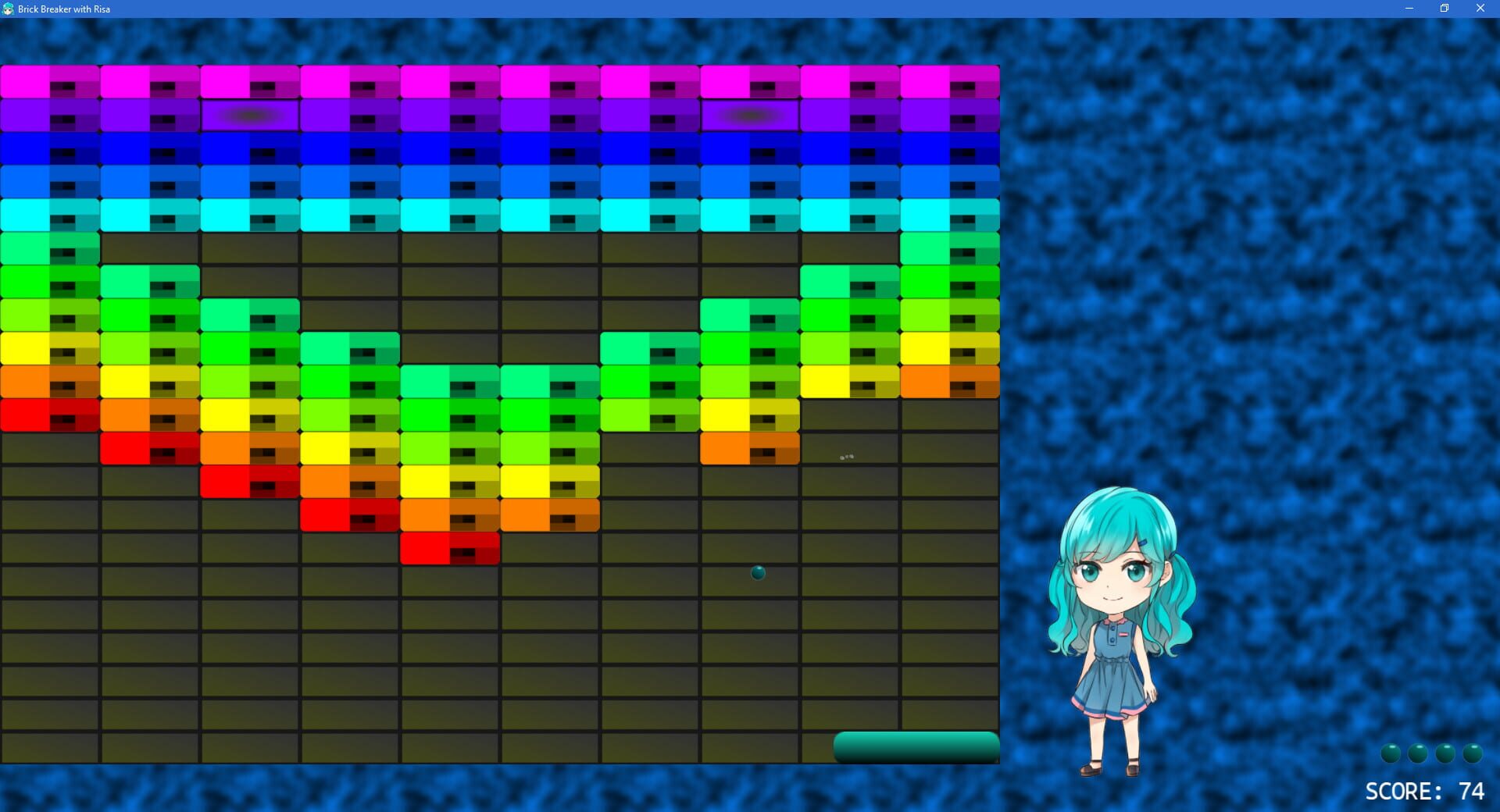 Brick Breaker with Risa - Screenshot