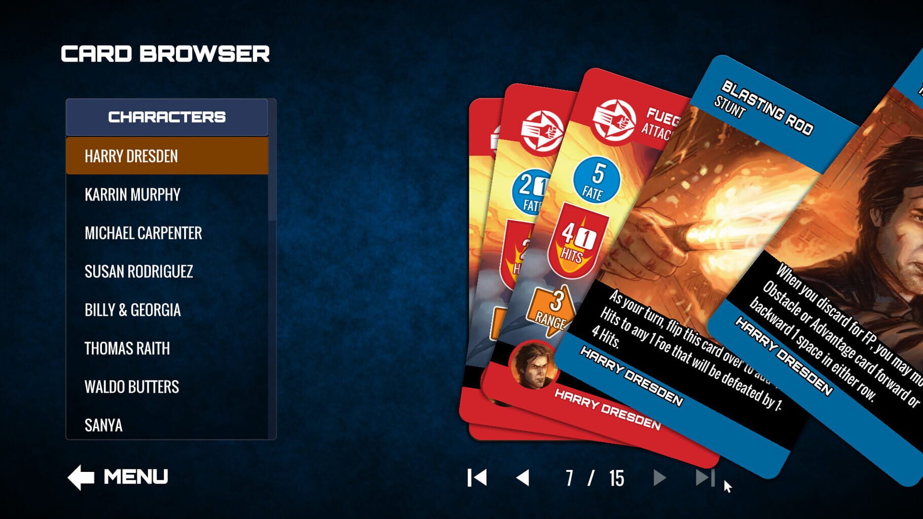 Dresden Files Cooperative Card Game screenshot