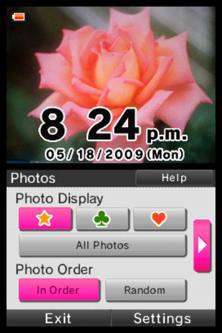 Captura de pantalla - Photo Clock